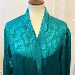 Vintage Christian Dior green flower Robe